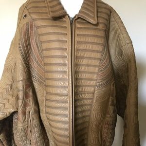 Al Wissam Brown Leather Jacket